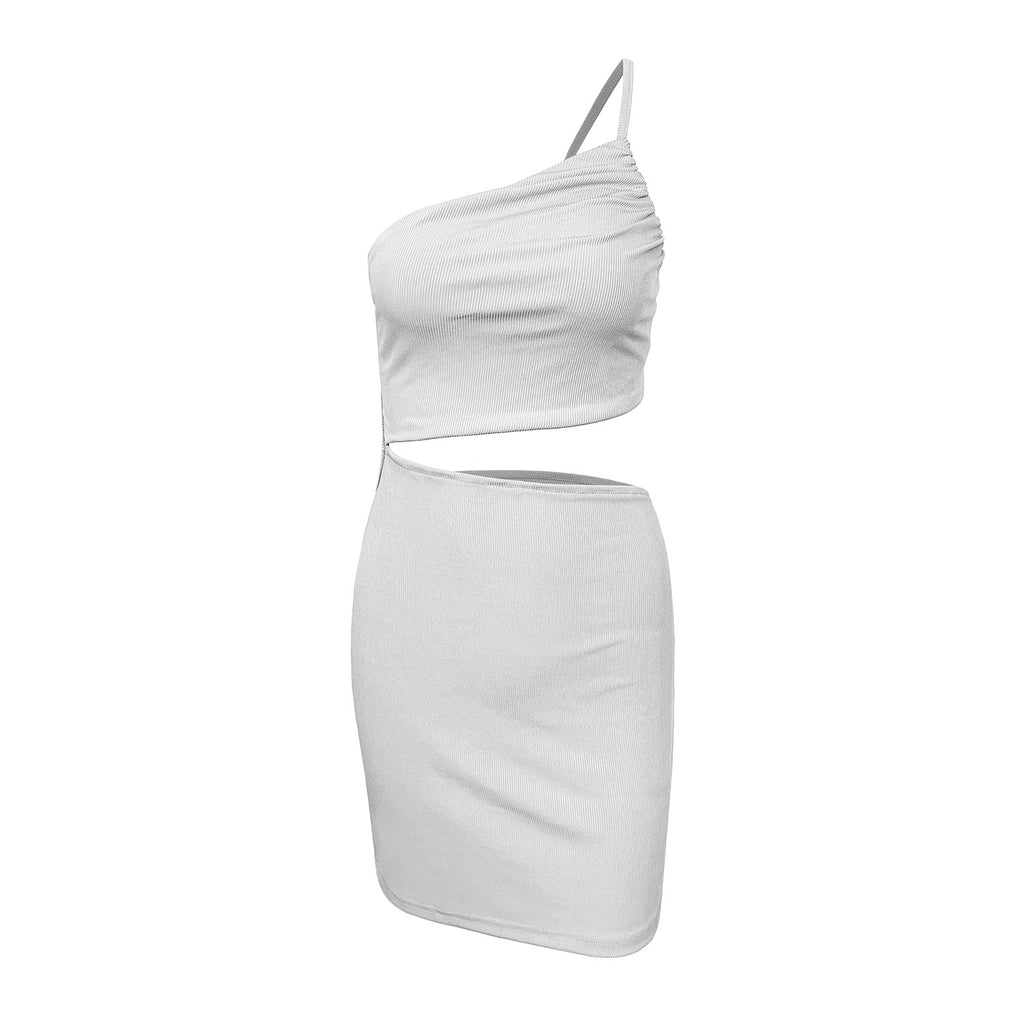 Niche Épaule Cordon De Serrage Robe Femmes