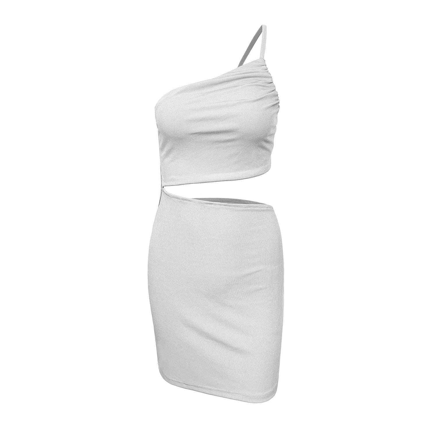 Niche Épaule Cordon De Serrage Robe Femmes